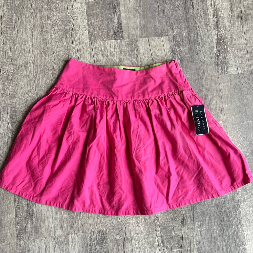 Ralph Lauren Black Label Pleated Hot Pink Skirt Size 16 Girls